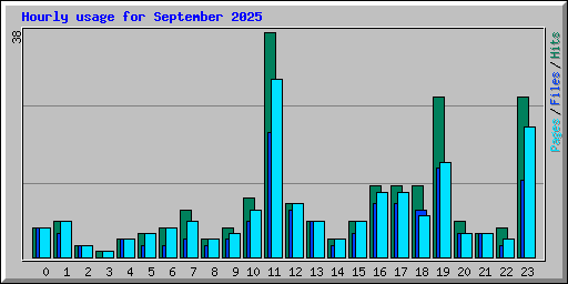 Hourly usage for September 2025