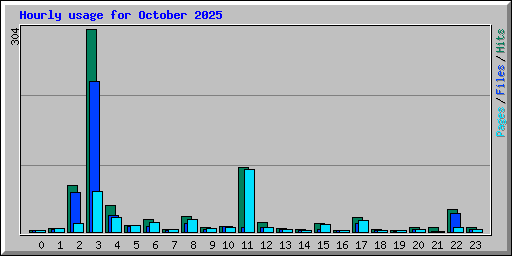 Hourly usage for October 2025