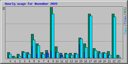 Hourly usage for November 2025