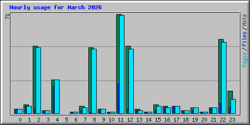 Hourly usage for March 2026